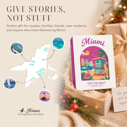 Miami Adventure Bucket List Cards, 50 Scratch-Off Cards Unique Local