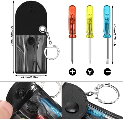 Jutom 32 Pcs Mini Tape Measure Screwdriver Keychain Set Bulk