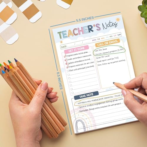Teacher Notepad, Rainbow Boho To-Do List, New Teacher Gift