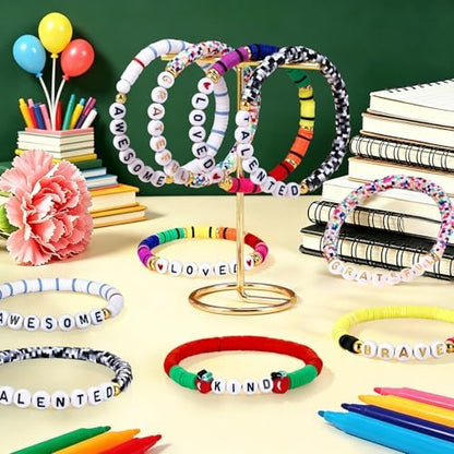 30Pcs Inspirational Bracelet Gift for Student, Back to School Handmade
