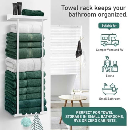 Hommtina Bathroom Towel Storage Black Towel Holder Bathroom Decor