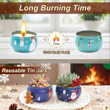 Christmas Scented Candle Gift 12 Pack, Christmas Candles for Home