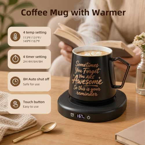 Coffee Mug Warmer Set Electric Cup Warmer for Desk Tea Candle Heated