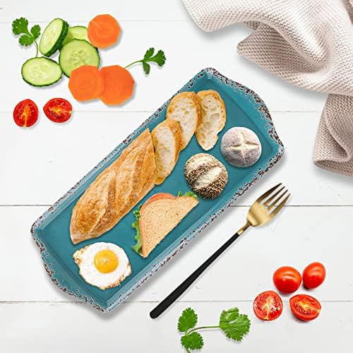 Gourmet Art Crackle Set of 2 Melamine Rectangular Serving