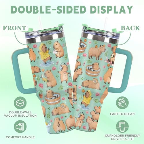 Capybara Gifts for Women Men, Capybara Tumbler Travel Mug Cup