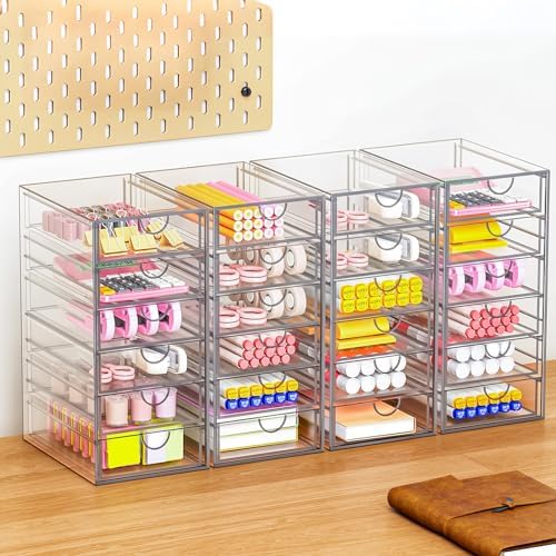 YFXCVSL Acrylic Makeup Organizer with 19 Drawers,Storage Drawer
