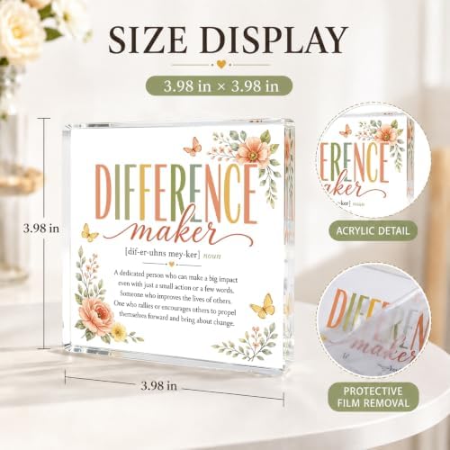 Difference Maker Desk Decorations Teacher Appreciation Gifts for