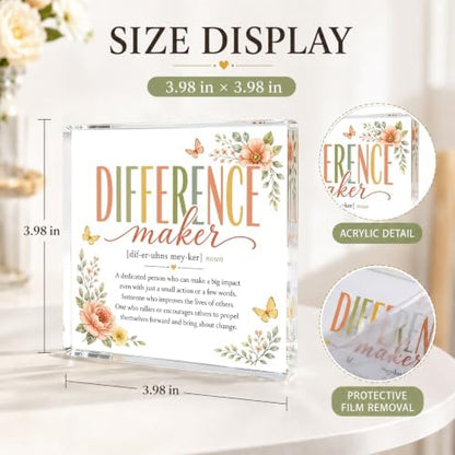 Difference Maker Desk Decorations Teacher Appreciation Gifts for