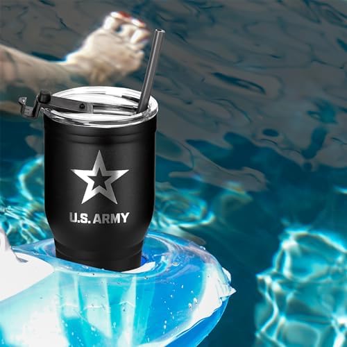 Military Gift Shop 30 oz US-Army Black Double Wall Vacuum Insulated