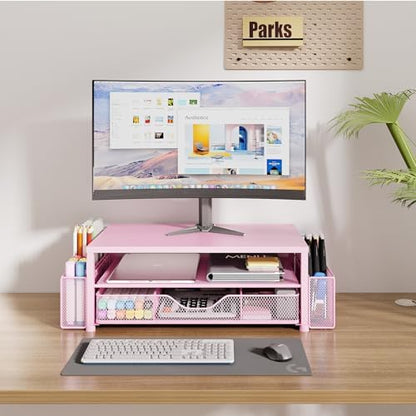 OPNICE Desk Organizer and Accessories, 2-Tier Computer Monitor Stand