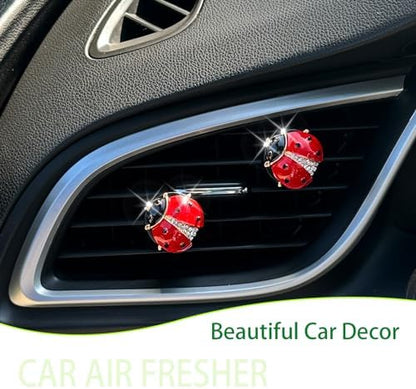 ORIESSE Ladybug Car Decor,Cute Air Freshener Vent Clips,Lady Bug Gift