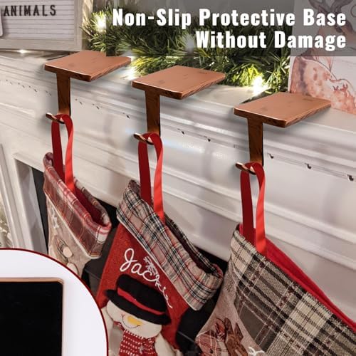 Stocking Holders for Mantle - Set 4, Weighted Metal - Christmas
