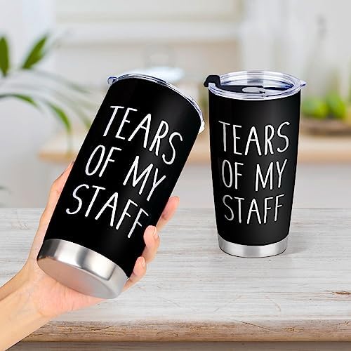 Shqiueos Funny Boss Gifts - Tears of My Staff 20oz Tumbler Cup