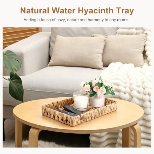 Hipiwe Wicker Key Baskets for Entryway Table Water Hyacinth Serving