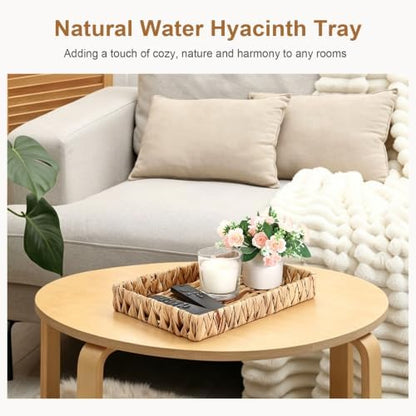 Hipiwe Wicker Key Baskets for Entryway Table Water Hyacinth Serving