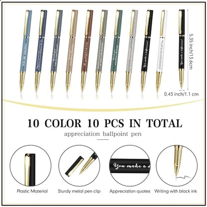 PerKoop 10 Sets Thank You Gifts, Appreciation Pens with Boxes for Men