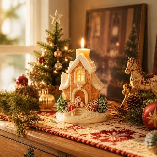 Christmas Silicone Molds Santa Claus Knocking Door Giving Gifts Candle