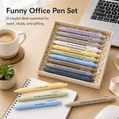 Funny Pens for Adults, 10 Pcs Sarcastic Pens and Coworker Gifts for
