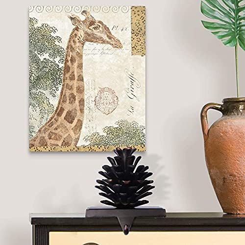 Hxezoc 2 Pack Pine Cone Christmas Stocking Holders, 3D Brown Metal