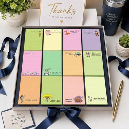 Hotop 12 Pcs Funny Notepads Office Coworker Gifts Funny Sticky Note 3"