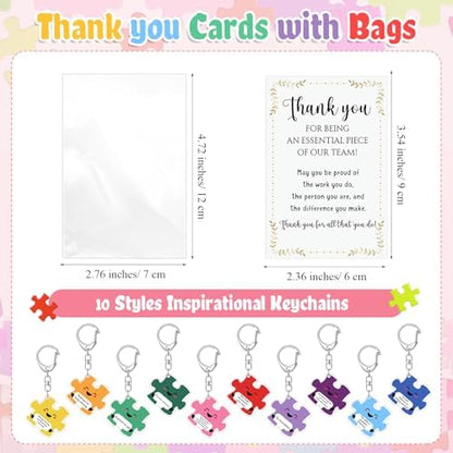 Geelin 20 Set Team Appreciation Gift, Motivational Keychain