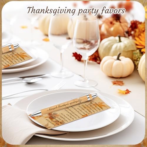 Epakh 50 Sets Thanksgiving Gifts Bulk, Fall Pens with Cards, Retro