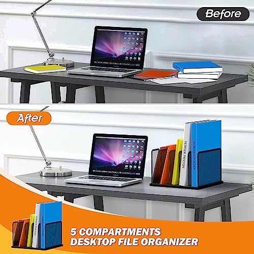 Kuntine.B Desk File Organizer Upright Mesh Desktop Organizer File