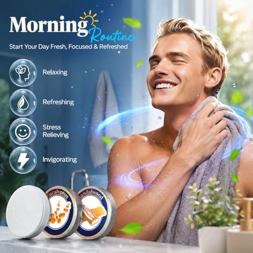 Shower Steamers for Men, Shower Bombs Aromatherapy Birthday Gifts for