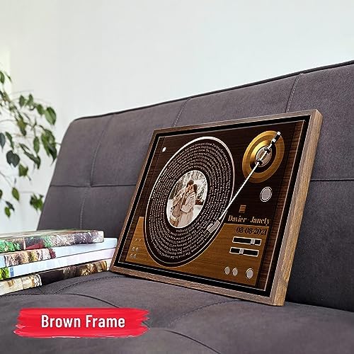 H-DEWALL Personalized Song Lyrics Canvas Art - Romantic Valentine's