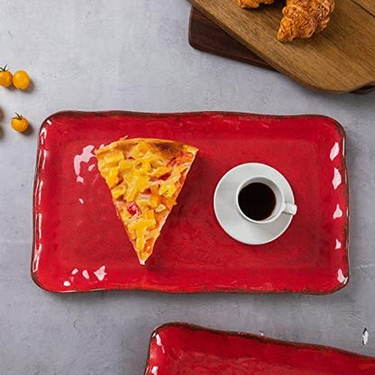 LEHAHA Christmas Melamine Platters for Serving Food, Colored Serving