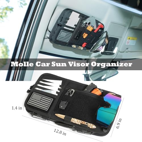 Heavy Duty Molle Car Sun Visor Organizer - Tactical Car Accessories
