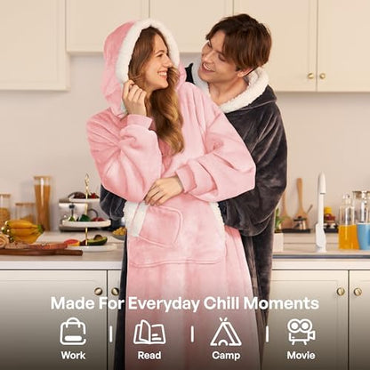 Giggling Getup Wearable Blanket Hoodie for Women Men Gifts for Women