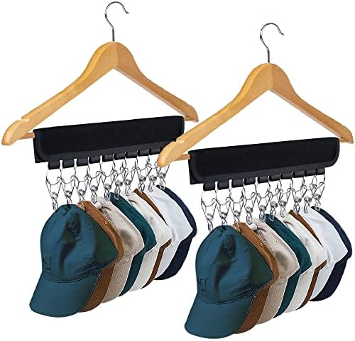 Hat Hangers for Closet, 2 Pack Hat Organizer for Baseball Caps, Men