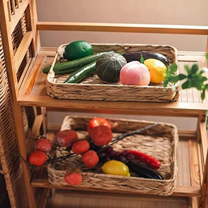 Grass Weaving Tray, Grass Storage Bins for Fruit or Tea,Arts and