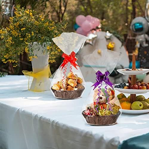 Yesland 16 Pcs Plastic Oval Basket for Gifts Empty, Small Bread Basket
