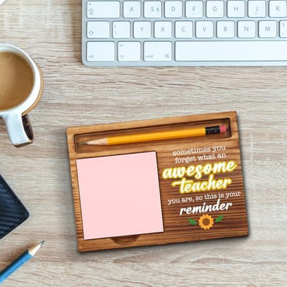 akeke Thank You Teacher Sticky Note Holder for Office Cubicle Desk