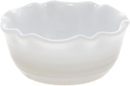 Pavilion Gift Company - Served With Love - 4.5" Ceramic Bowl With Bamboo Serving Spoon Neutral Ombre Kitchen Serveware Housewarming Gift Hostest Host Present