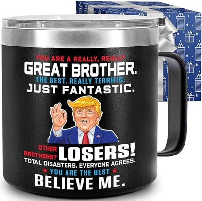 Great Brother Mug 14Oz - Gift & Birthday Presents from Sister
