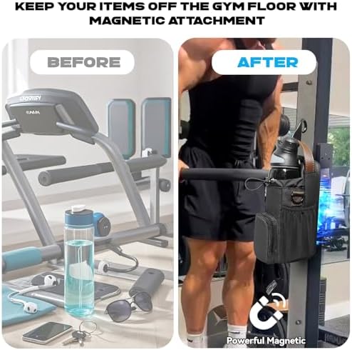 Magnetic Gym Bag for Men and Women, Magnetic Water Bottle Holder for