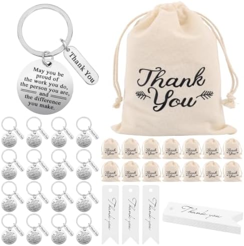 NICEMOVIC 45 Pcs Employee Thank You Gifts Bulk, Thank You Keychain