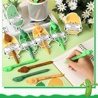 MotiMind 40 Sets Pickle and Potato Pen for Coworkers Bulk Employee