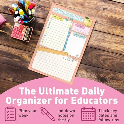 Sweetzer&Orange Teacher Planner Pad – Weekly Undated Lesson Planner