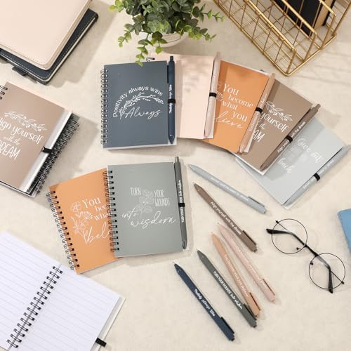 Resurhang Bulk Inspirational Spiral Notebooks with Pen for Teacher