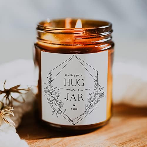 ThreeKin Warm Hugs Scented Candles for Home, Natural Soy Wax, Relaxing