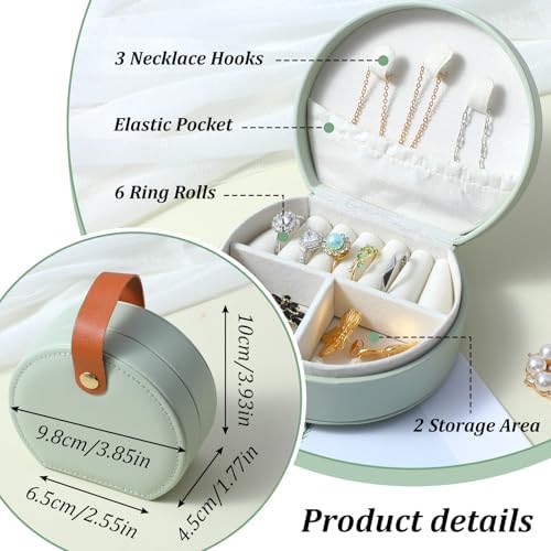 10 Pcs Mini Jewelry Travel Case, Small Travel Jewelry Case Organizer