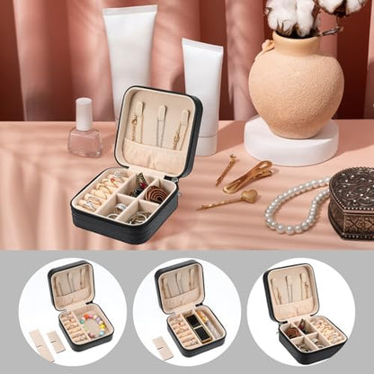 MAQUITA 12 Pcs Mini Travel Jewelry Case Bridesmaid Proposal Gift Boxes