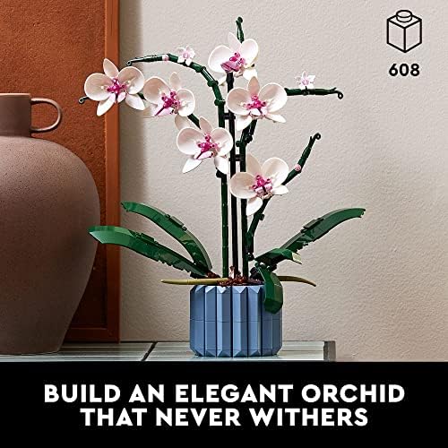 LEGO Botanicals Orchid - Artificial, Fake Indoor Flowers Building Set