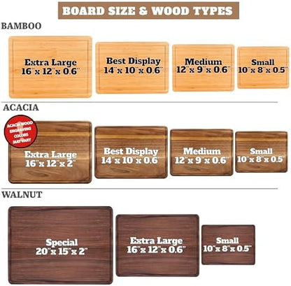 Personalized Cutting Board, Custom Engraved Wood Charcuterie Boards