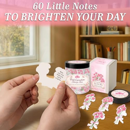 Pink Carnation for Mom Emotional Supports Jar, Desk Accessories