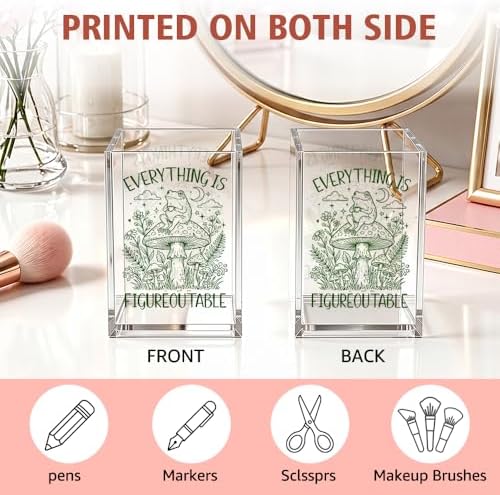 Everything Is Figureoutable Acrylic Pen Holder Cup Gifts For Women